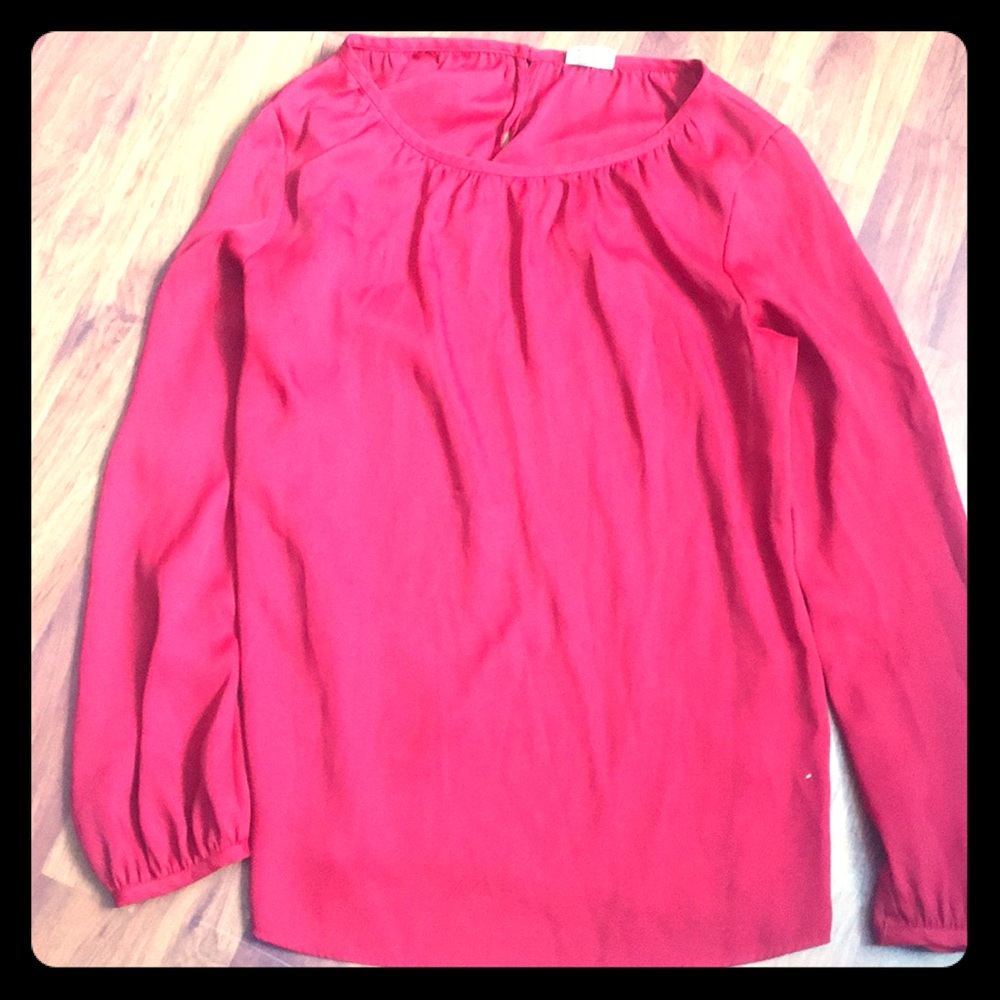 Ann Taylor LOFT RED blouse